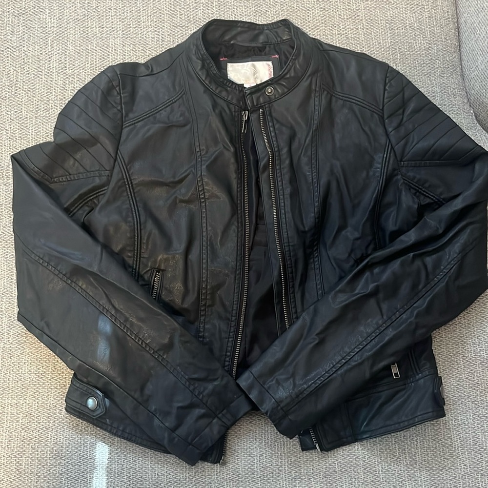 Faux leather jacket